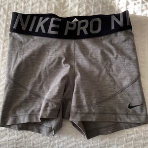 Grey Nike Pro shorts